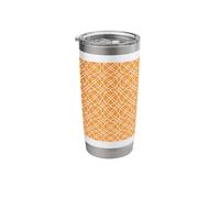 Orange Trellis Preppy Chinoiserie Trellis Pattern Stainless Steel Insulated Tumbler