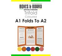 Orange Tri fold Spotlight Foam Presentation Board 840x594mm x A1 orange for displaying artwork and projects.