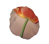 Orange Tulip Double Layered Shower Cap For Women Reusable Suitable For Bathing Spa