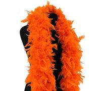 Orange Turkey Feather Boa 100g Thick Luxury Scarf Shawl Fancy Dress Party
