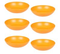 URBNLIVING 6 Pcs Durable Deep Round Plastic Dinner & Picnic Plates Multicolour Reusable Solid Colour Plates Outdoor Tableware Lightweight Portable Ideal for Camping BBQs Outdoor Events