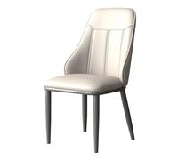 Orange Upholstered Dining Chairs with Arms, High Back Faux Leather Lounge Chairs, Metal Legs for Dining Room, Kitchen, Living Room & Home Office