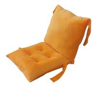 Orange Velvet Rocking Chair Cushions - High Back Patio Seat Pads with Ties, Non-Slip Tufted Design, Square Shape, Perfect for Comfort and Style in Outdoor Spaces