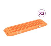 (orange) vidaXL 2x Traction Boards 106x30.5x7 cm Nylon Snow Mat Board Multi Colours