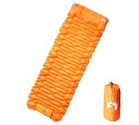 (orange) vidaXL Self Inflating Camping Mattress and Integrated Pillow Sleeping Mat