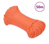(Orange) vidaXL Twisted Rope Garden Workshop Line Work Rope Boat Rope Polypropylene