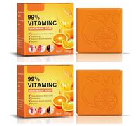 Orange Vitamin C Handmade Soap,Natural Organic Soap with Vitamin C and Orange Extract,Reduces Darkness on Knees and Elbows, Suitable for Face and Body