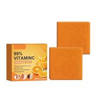 Orange Vitamin C Handmade Soap, Organic Whitening and Moisturizing Handmade Soap, Reduces Darkness on Knees and Elbows, Rich in 99% Vitamin C and Orange Extract, Suitable for Face and Body