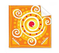 Orange Volume Mexico Totems Ancient Civilization Drawing Glasses Cloth Cleaning Cloth Gift Phone Screen Cleaner 5pcs