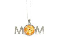 Orange Volume Mexico Totems Ancient Civilization Mothers Day Gift for Mom Nana Grandma Necklace Birthday Jewelry
