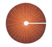 Orange Wed 48 Inch Christmas Tree Skirt, Soft Xmas Tree Mat for Party Decoration Holiday Decor Christmas Decorations Indoor Outdoor