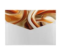 Orange White Lines Folder Water-Resistant Accordion Files Organizer Moisture-Proof Expanding File Folder Pockets Reusable Clear File Folders Files Bags Document Holder