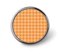 Orange White Plaid Print (a) Pins for Backpack - Enamel Pins Cute Jacket Coat Hat Bags Badge Pin, Funny Novelty Unique Button Pin Women Men Fashion Jewelry Accessories
