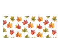 Orange White Pumpkin Wrapping Paper 2 Pack Fall Maple Leaves Waterproof Tear-Resistant PP Craft Paper for Christmas Thnaksgiving Birthdays Holiday Presents Decorations