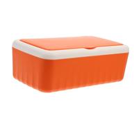 Orange Wipes Dispenser Box Large Capacity Pull-Out Wet Wipe Holder Sealed Dustproof Tissue Storage Case for Home Office and Travel