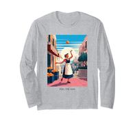 Orange Woman Sun Italy Market Joy Energy Citrus Long Sleeve T-Shirt