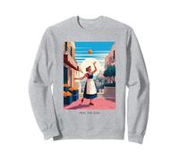 Orange Woman Sun Italy Market Joy Energy Citrus Sweatshirt