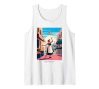 Orange Woman Sun Italy Market Joy Energy Citrus Tank Top
