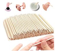 Orange Wood Sticks for Nails 500Pcs 4.5 Inch Double-Sided Wood Nail Sticks Replacement Disposable Cuticle Pusher for Technician, Salon