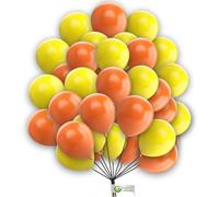 Orange & Yellow Balloons Pack - 10 Inch Pack of 30 Plain Balloons for Garland, Arch & Parties