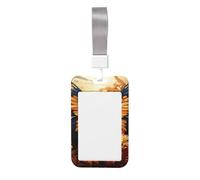Orange Yellow Butterfly Field Flowers Card Holder Durable and Lightweight Stylish Design Suitable for Offices Hospitals and Conferences