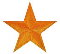Orange Yellow Gold Star Iron On Patch Sew On Badge Crafts Embroidered Applique