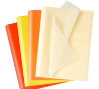 Orange Yellow Tissue Paper Sheets 35x50cm, 120 Sheets Assorted 4 Colors Multicolored Tissue Paper Bulk for Gift Bags Wrapping Gifts Packing Crafts Halloween Birthday Weddings Autumn Holiday Party
