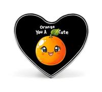 Orange You A Cutie Fruit Badge Heart Shape Cute Brooch Pins Button Badges for Backpack Jackets Hats Decor