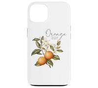 Orange You Glad We Met Citrus Floral Design Case for iPhone 13