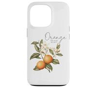 Orange You Glad We Met Citrus Floral Design Case for iPhone 13 Pro