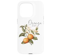 Orange You Glad We Met Citrus Floral Design Case for iPhone 15 Pro