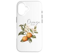 Orange You Glad We Met Citrus Floral Design Case for iPhone 16