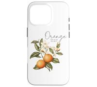 Orange You Glad We Met Citrus Floral Design Case for iPhone 16 Pro