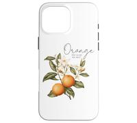 Orange You Glad We Met Citrus Floral Design Case for iPhone 16 Pro Max