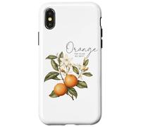 Orange You Glad We Met Citrus Floral Design Case for iPhone X/XS