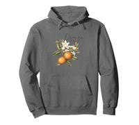Orange You Glad We Met Citrus Floral Design Pullover Hoodie