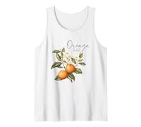Orange You Glad We Met Citrus Floral Design Tank Top