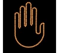 OrangeClub Finger Gesture LED Car Back Window Sign - Funny Hand Light