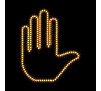 OrangeClub Finger Gesture Light With Remote Led Car Back Window Funny Sign Hand Light Car Finger Light Led Hand Gesture Sign For Car (B)