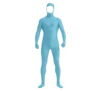 OrangeMorph Suit, Full-Body Costume for Role Play & Halloween, Stretchy Orange Bodysuit with Face Opening, Great for Cosplay, Parties, Performances (2-Sky Blue, XXL)