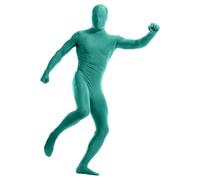 OrangeMorph Suit, Full-Body Costume for Role Play & Halloween, Stretchy Orange Bodysuit with Face Opening, Great for Cosplay, Parties, Performances (A-Dark Green, XXXL)