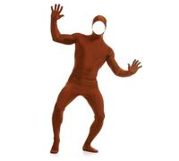 OrangeMorph Suit, Full-Body Costume for Role Play & Halloween, Stretchy Orange Bodysuit with Face Opening, Great for Cosplay, Parties, Performances (1-Coffee, XXL)