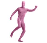 OrangeMorph Suit, Full-Body Costume for Role Play & Halloween, Stretchy Orange Bodysuit with Face Opening, Great for Cosplay, Parties, Performances (A-Light Purple, XXXL)
