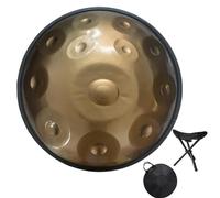 ORANGES 22inch Gold Handpan for Meditation 9 Notes Handpan in Minor D Percussion Instrument Prremium Steel Handpan Drum 10/12 Notes 440hz (Color : Gold 432Hz, Size : 12 notes)