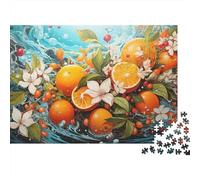 Oranges and Flowers 1000 Piece Jigsaw Puzzle Jigsaw Puzzle for Adults 70x50cm/1000pcs