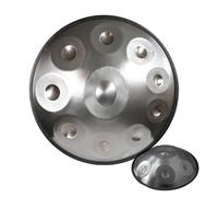 ORANGES Handpan 440hz 22 Inches Steel Adults Handpan Drum Prremium Percussion Instrument 9/10/12 Notes for Meditation Performance Gift Steel Drums (Color : Silver 440Hz, Size : 10 notes)