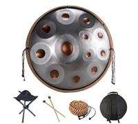 ORANGES Handpan Drum Instrument 440Hz D Minor Handpan Drum Set with Bag 432Hz Steel Drums Prremium Hand Pan 9/12 notes D3 A Bb C D E F G A (Color : 12 notes, Size : 432Hz)