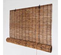 ORANGES Outdoor Blind Screens for Windows Blackout 120x160cm 100x150cm 140x180cm Roll Up Blinds Bamboo Window Shades Patio Ventilating Shades for Porch Privacy Partition Garden Balcony Cordless Woven