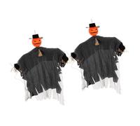 Oranges Specter Ornament With Straw Bowtie For Halloweens Home Office Store Decorations Party Scene Accessories Indoor Outdoor Halloweens Decorations