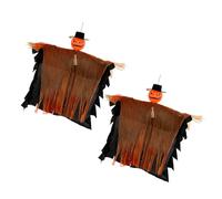 Oranges Specter Ornament With Straw Bowtie For Halloweens Home Office Store Decorations Party Scene Accessories Indoor Outdoor Halloweens Decorations